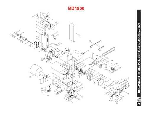 porter cable belt sander parts diagram