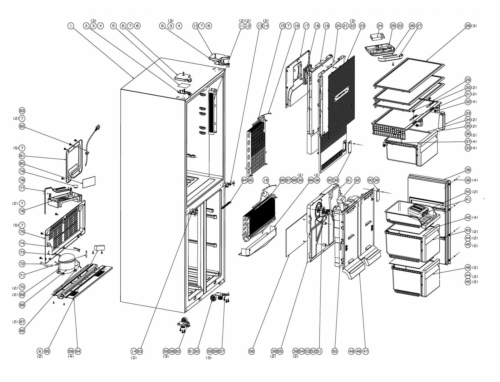 hisense refrigerator parts diagram