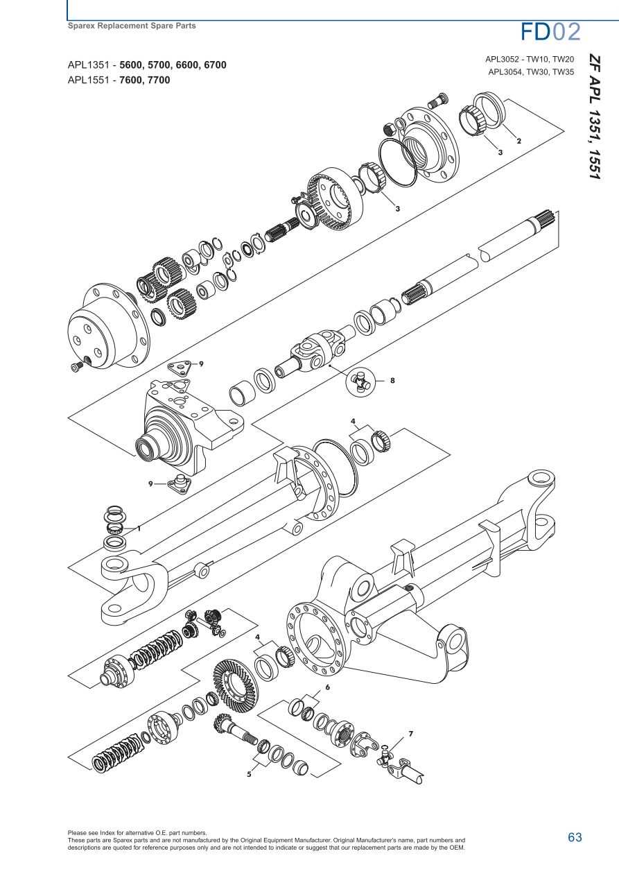 car axle parts diagram