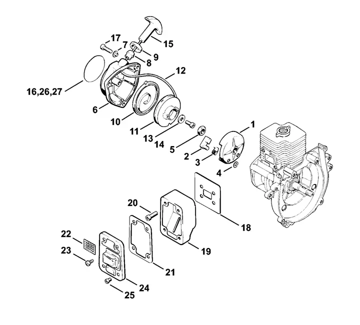 stihl fs85 parts diagram