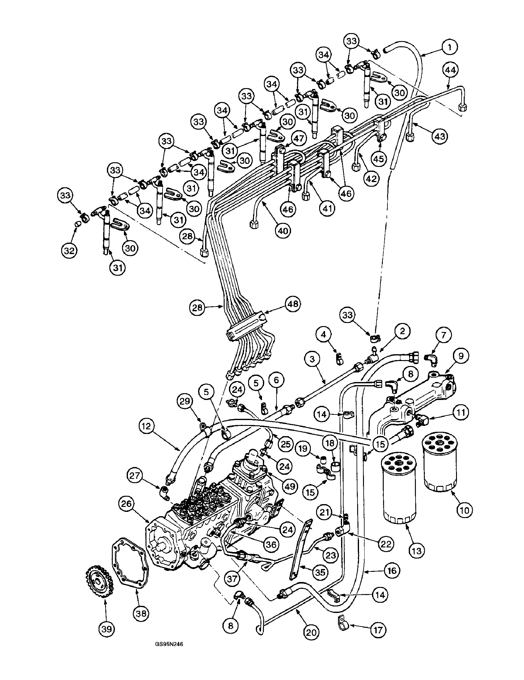 dt466 engine parts diagram