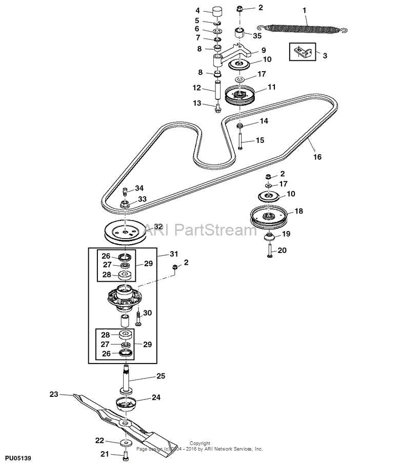 john deere 62c mower deck parts diagram