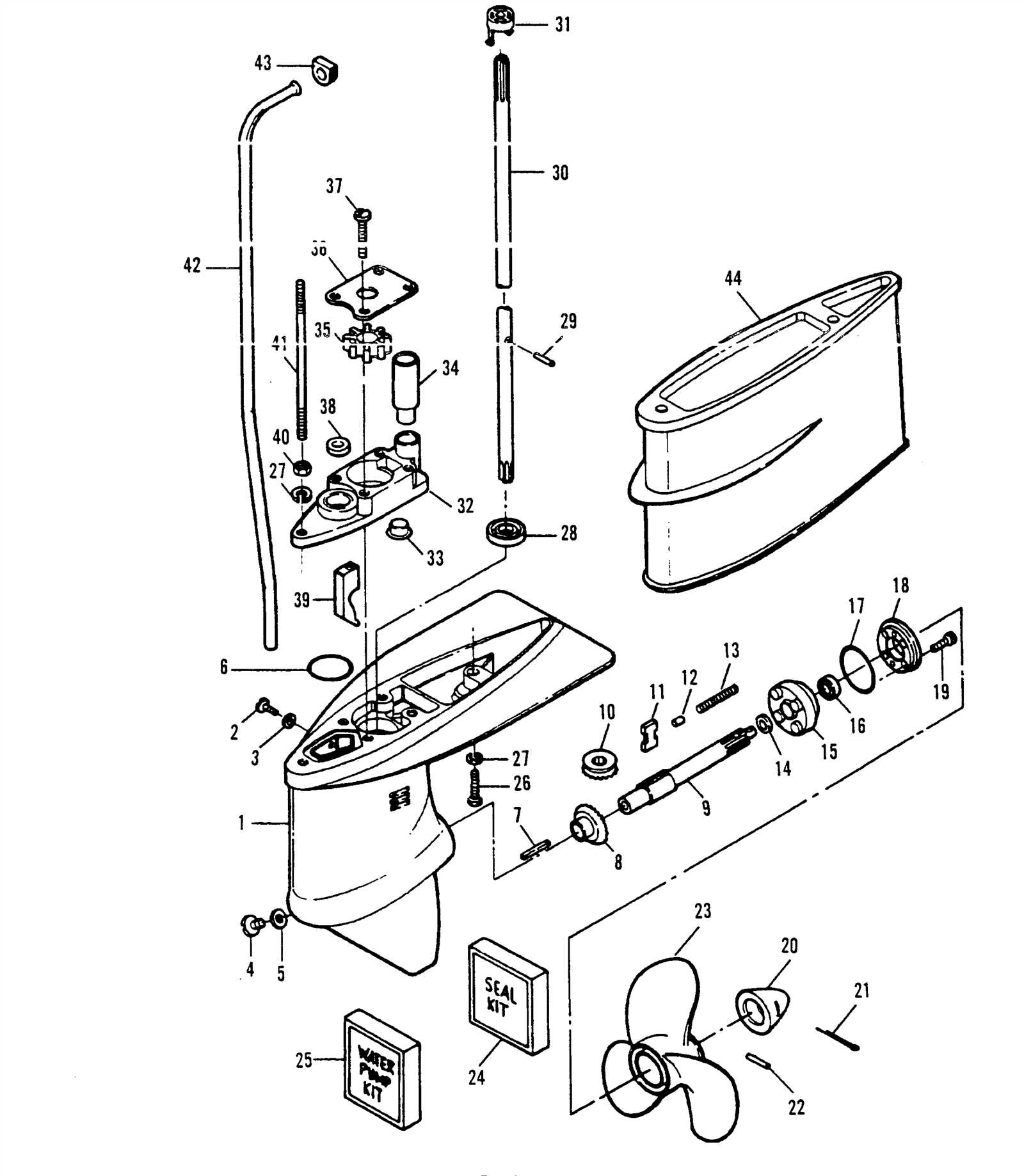 1993 mercury 40 hp outboard parts diagram