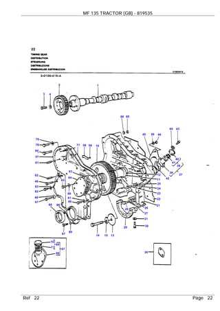 massey ferguson 135 parts diagram