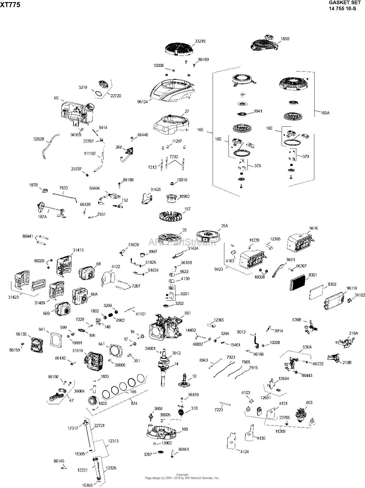 kohler xt 7 parts diagram