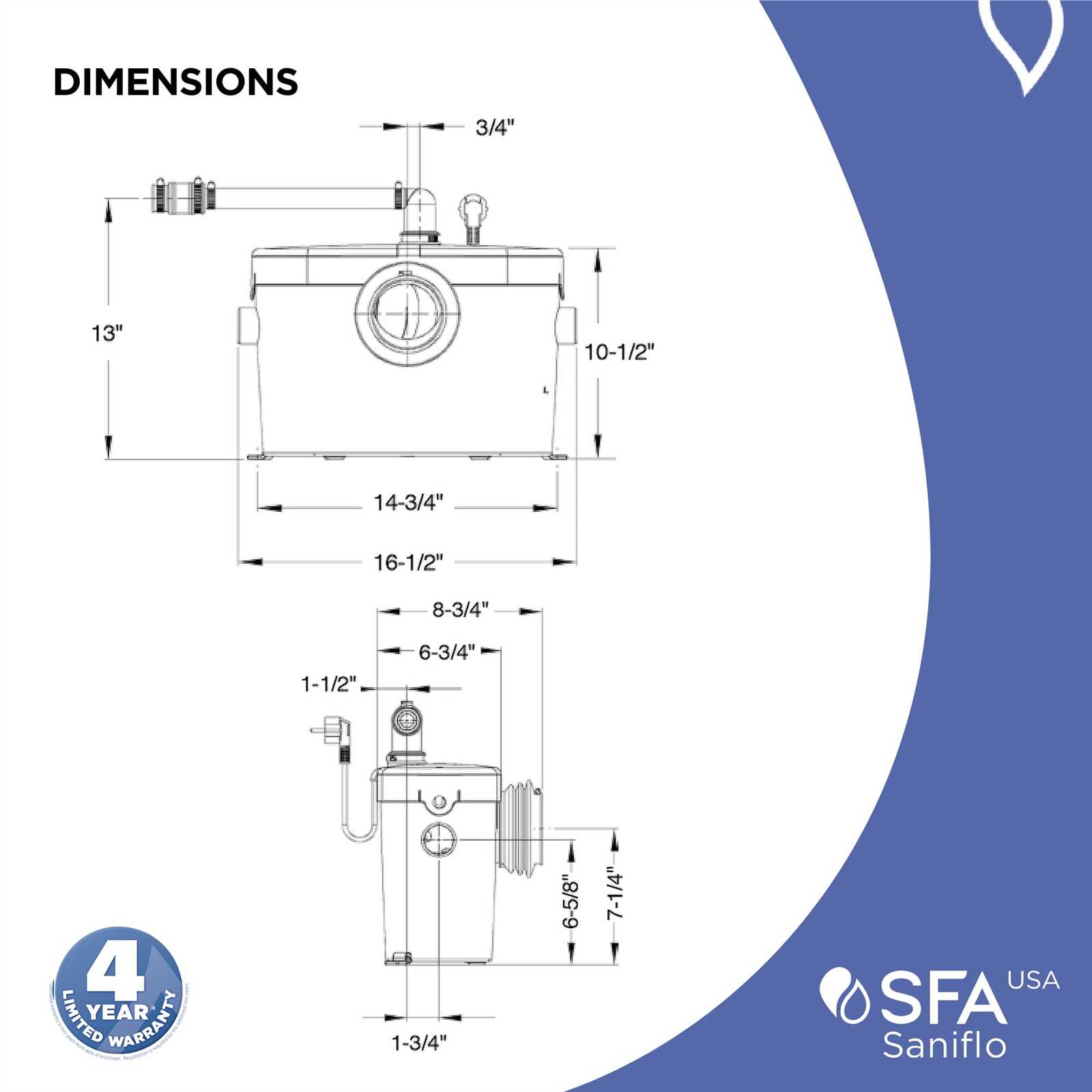 saniflo spare parts diagram