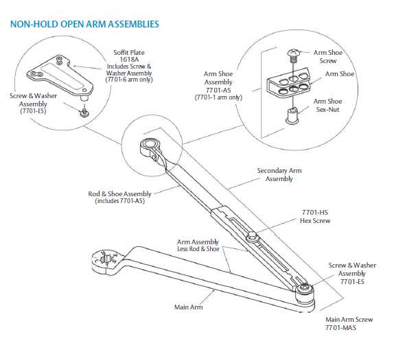 door closer parts diagram