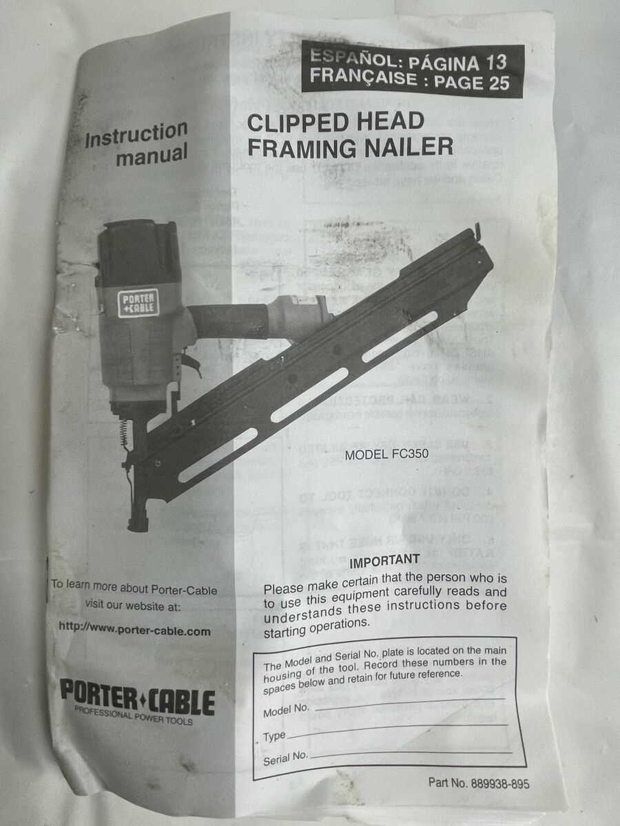 porter cable fc350 parts diagram