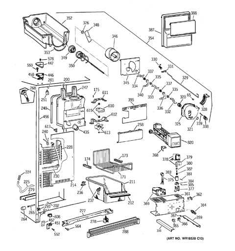 ge side by side refrigerator parts diagram