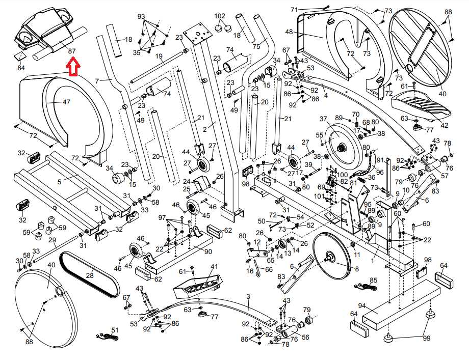 nordictrack elliptical parts diagram