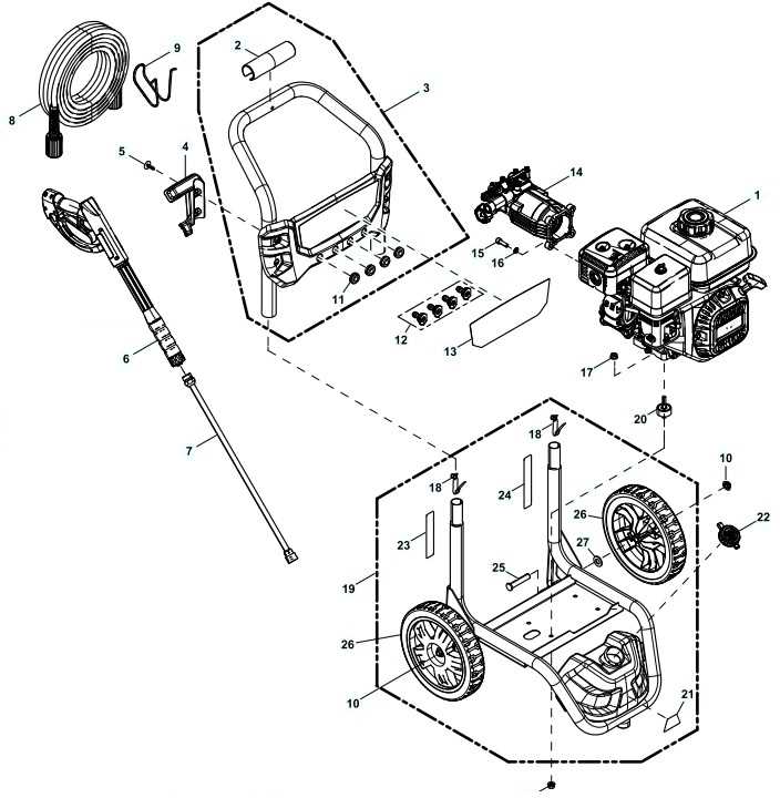 generac 2900 psi pressure washer parts diagram