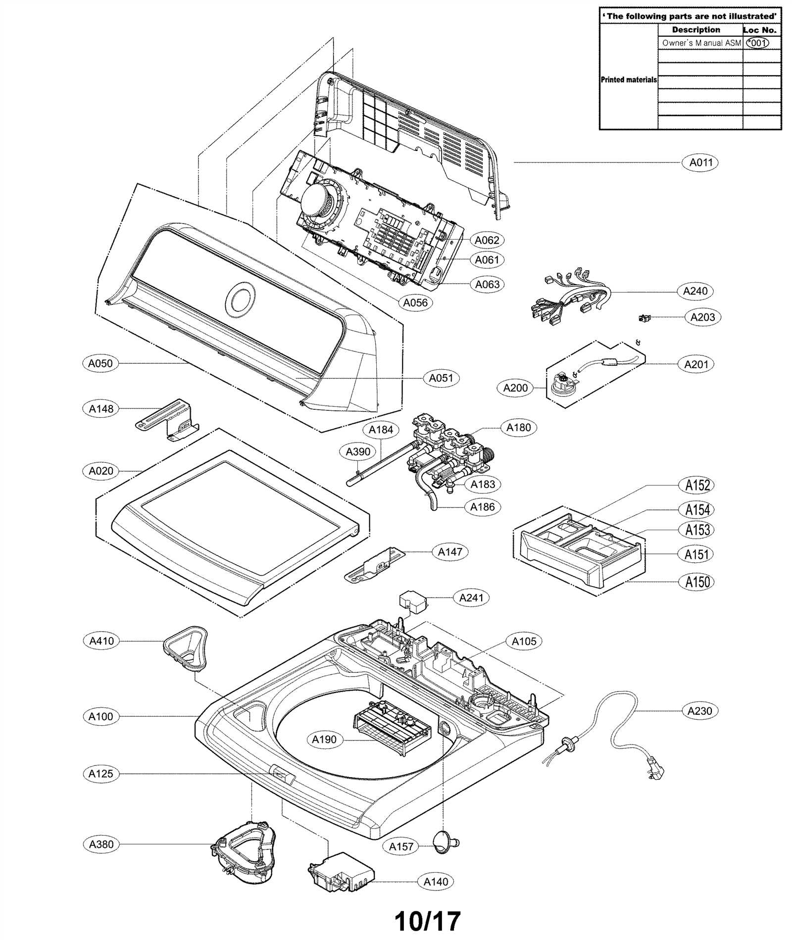 lg front load dryer parts diagram