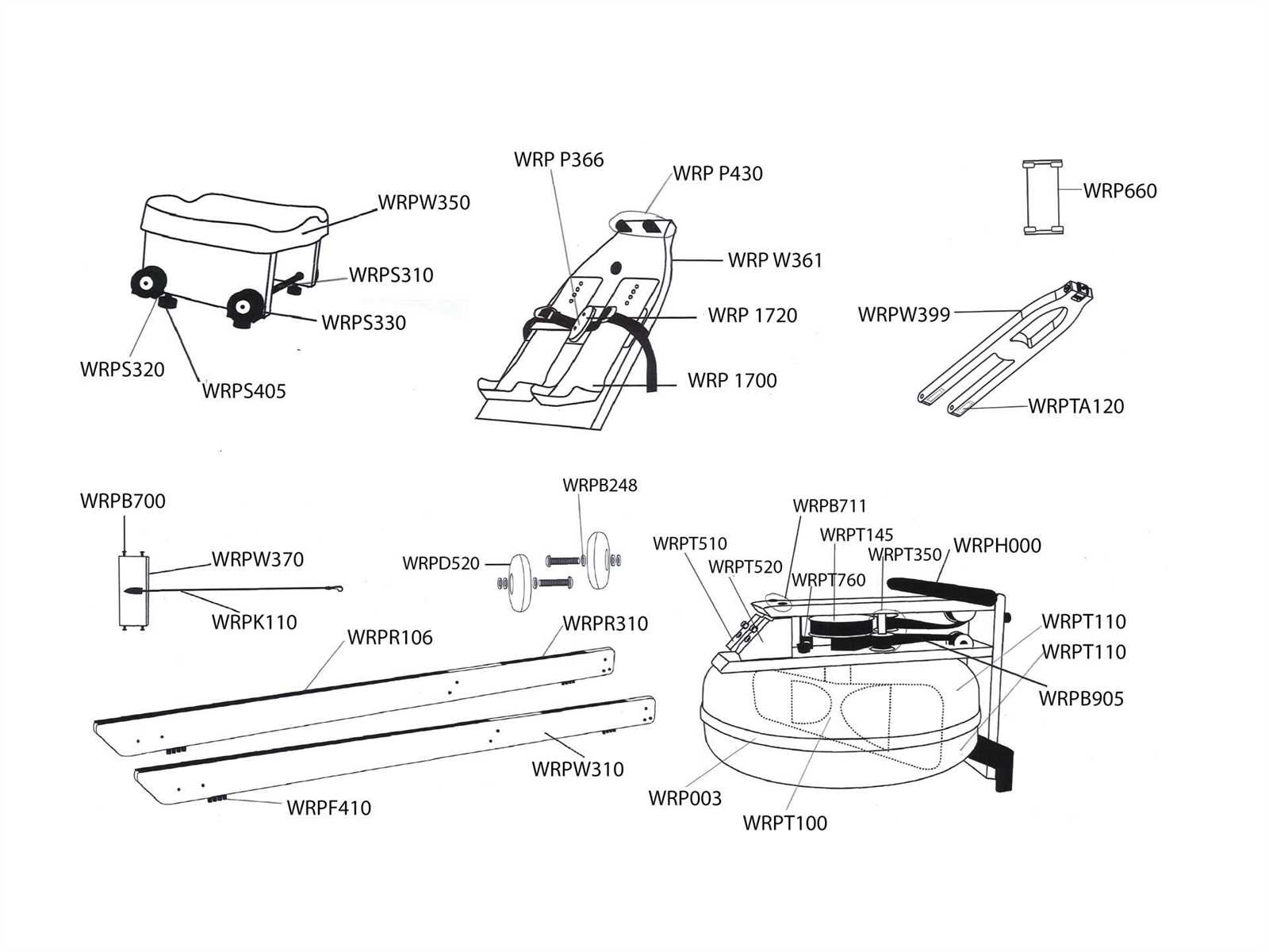 waterrower parts diagram