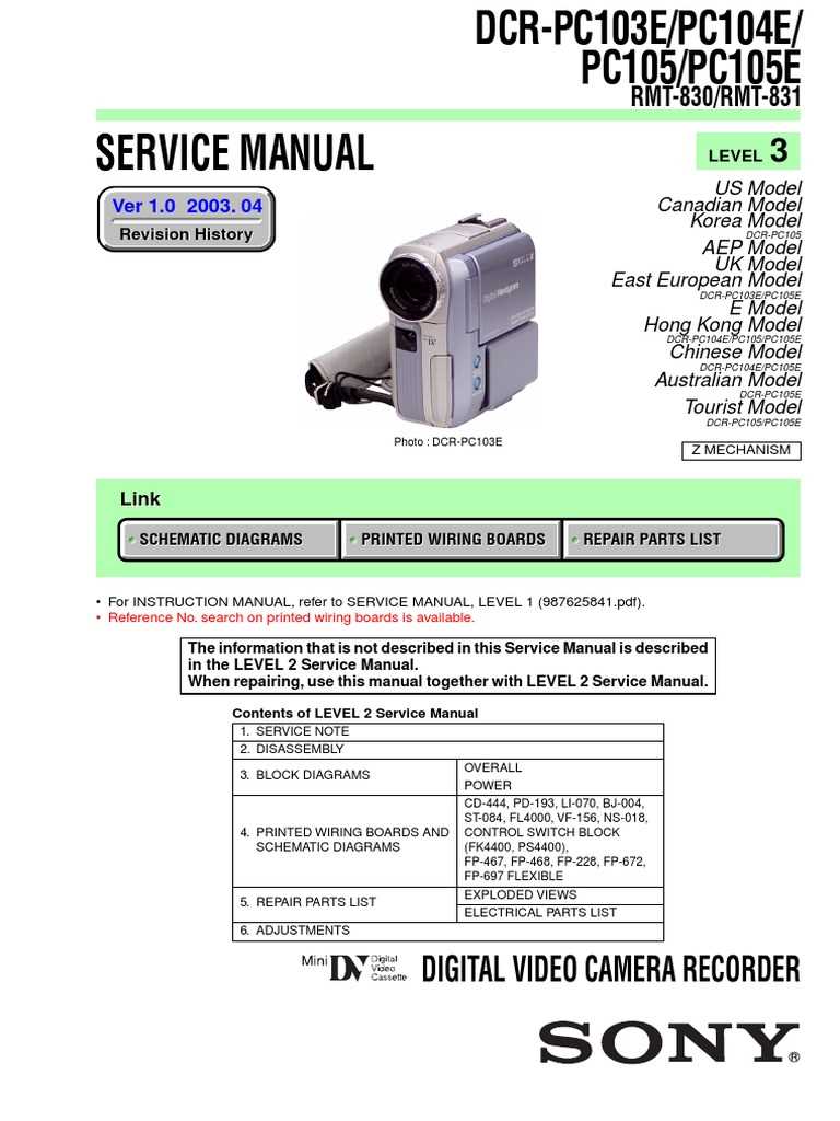 video camera parts diagram