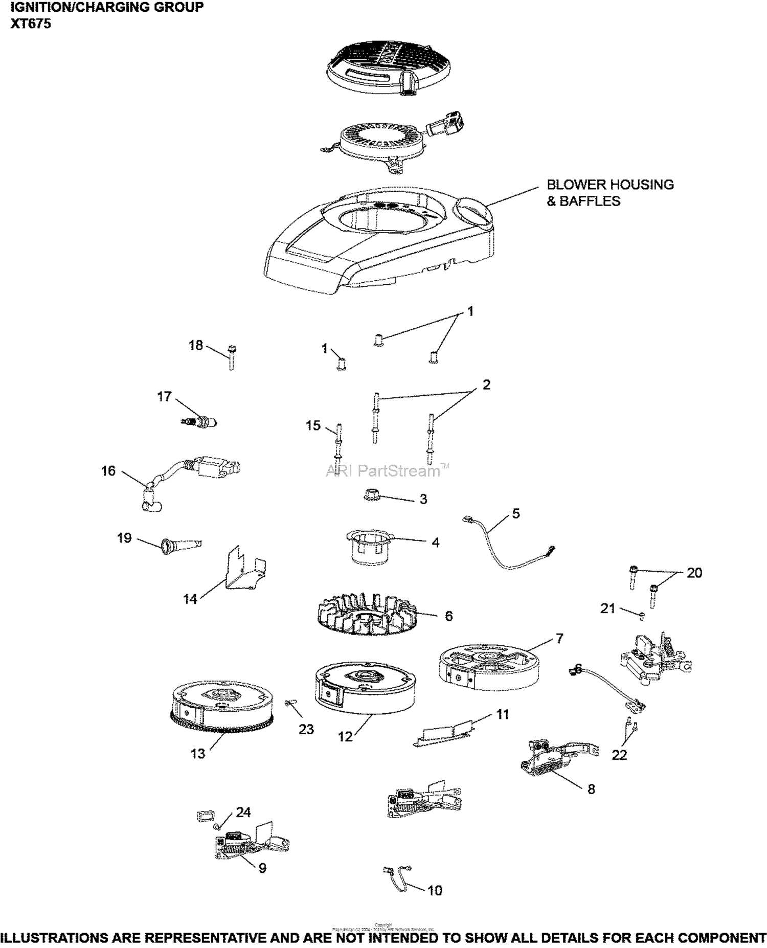 kohler xt675 parts diagram