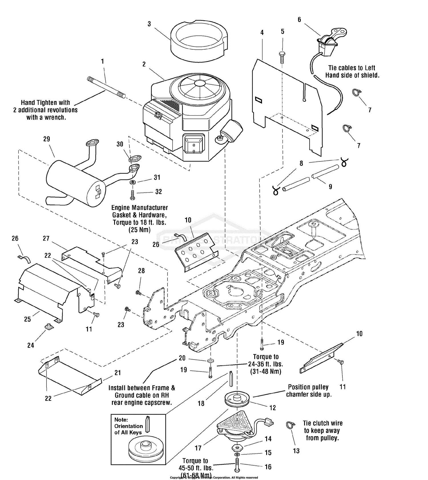 briggs stratton lawn mower parts diagram