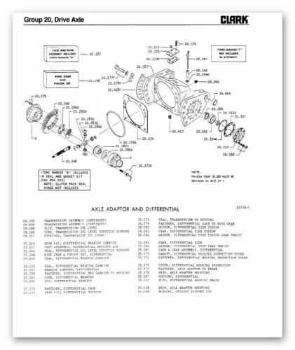 clark forklift parts diagram