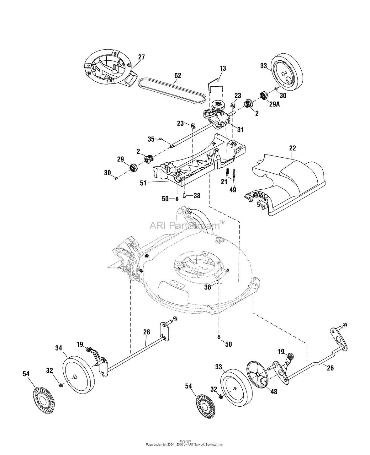 snapper lawn mower parts diagram