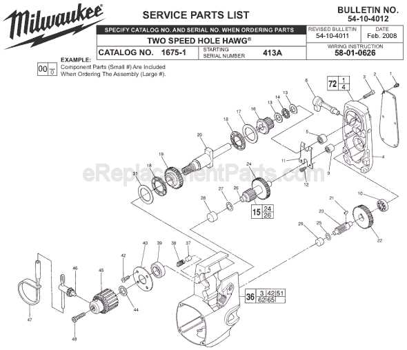 milwaukee 1675 1 parts diagram