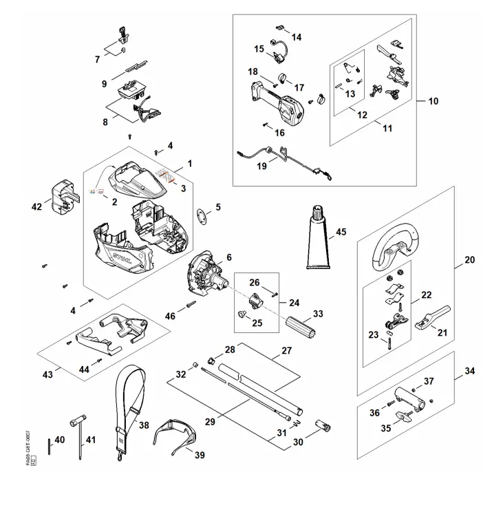 stihl km55r parts diagram