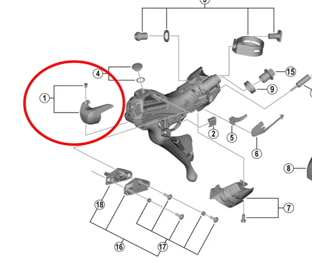 shimano shifter parts diagram