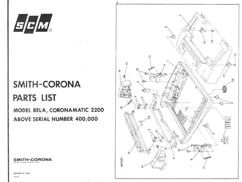 typewriter parts diagram