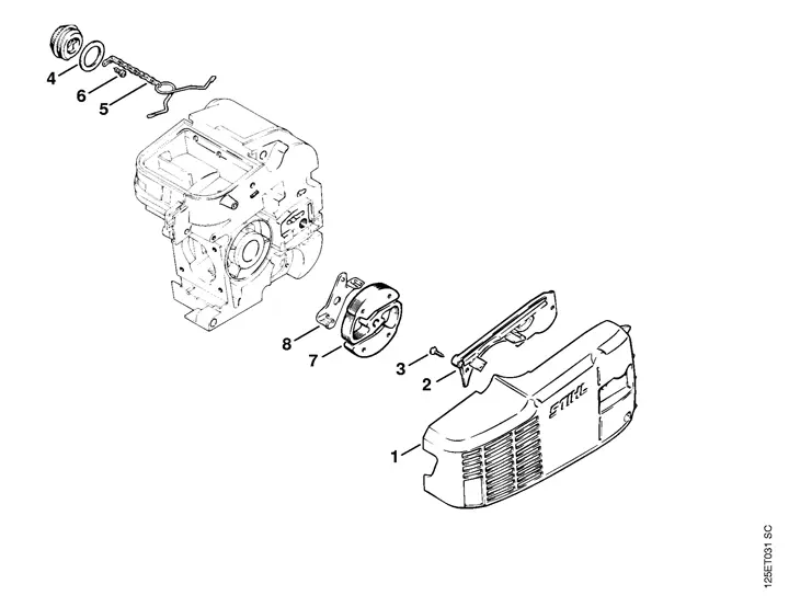 stihl 201t parts diagram