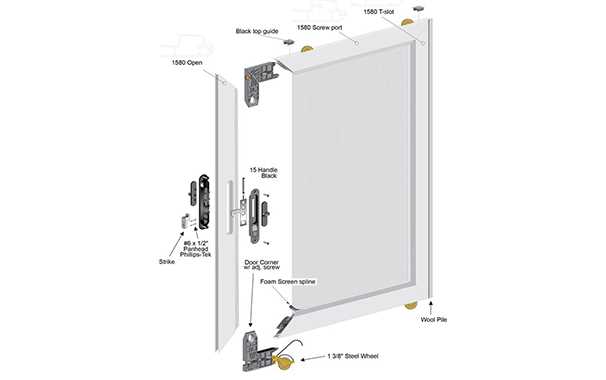 sliding glass patio door parts diagram