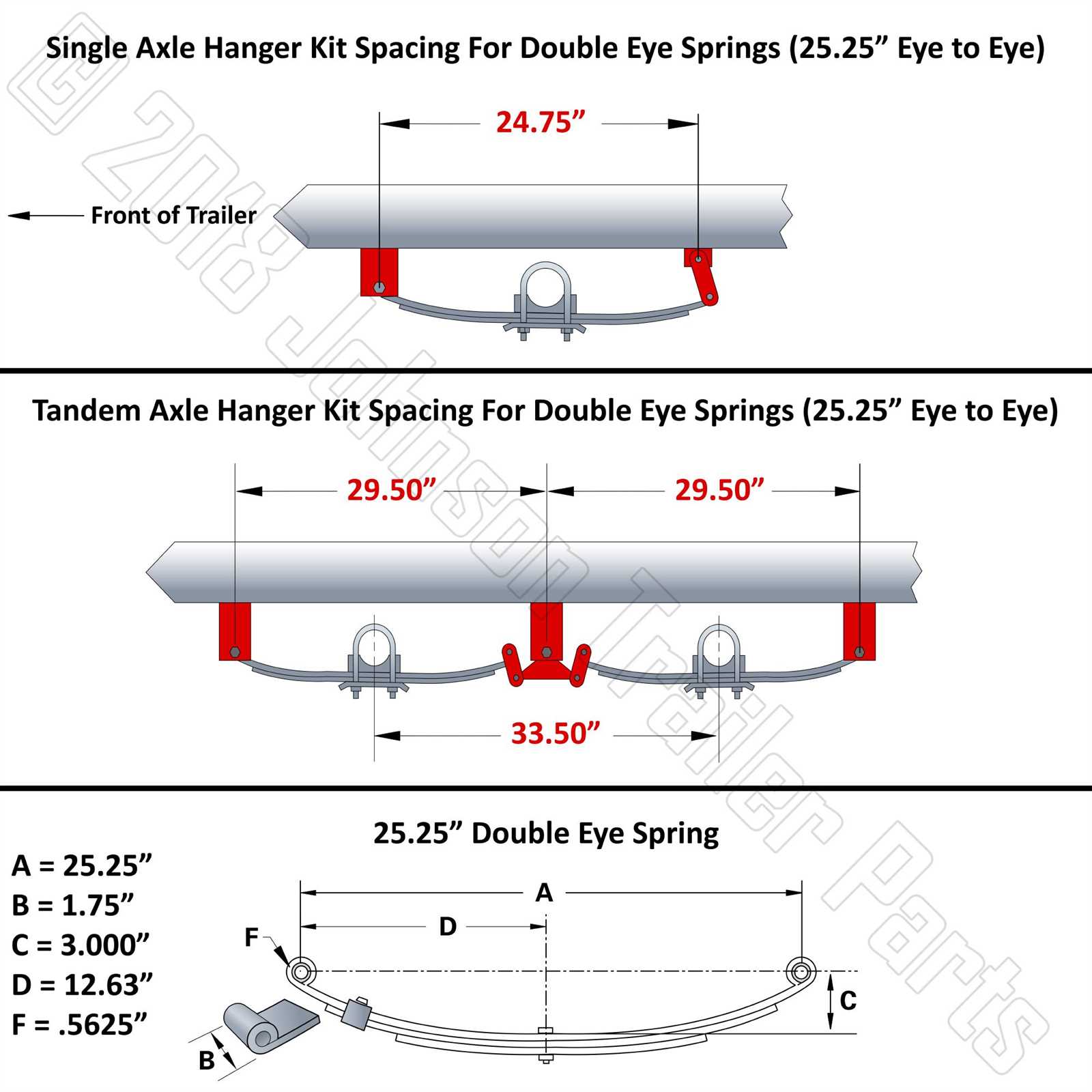 trailer suspension parts diagram