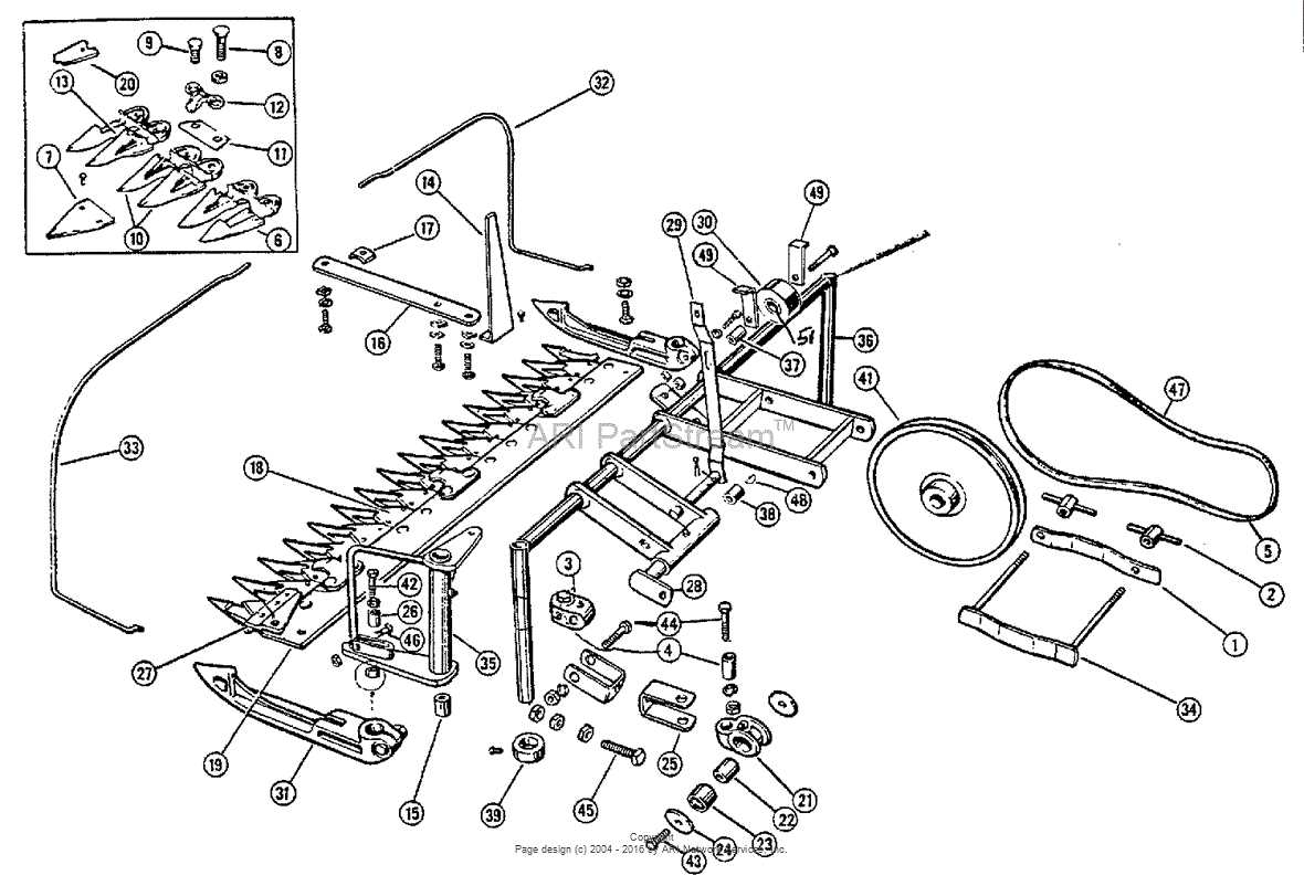 john deere sickle mower parts diagram