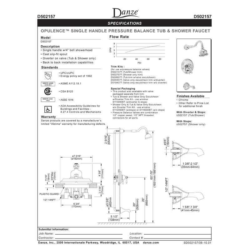 shower tub parts diagram