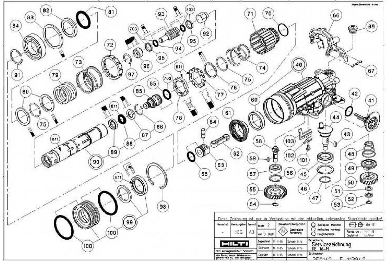 hilti te 76 parts diagram