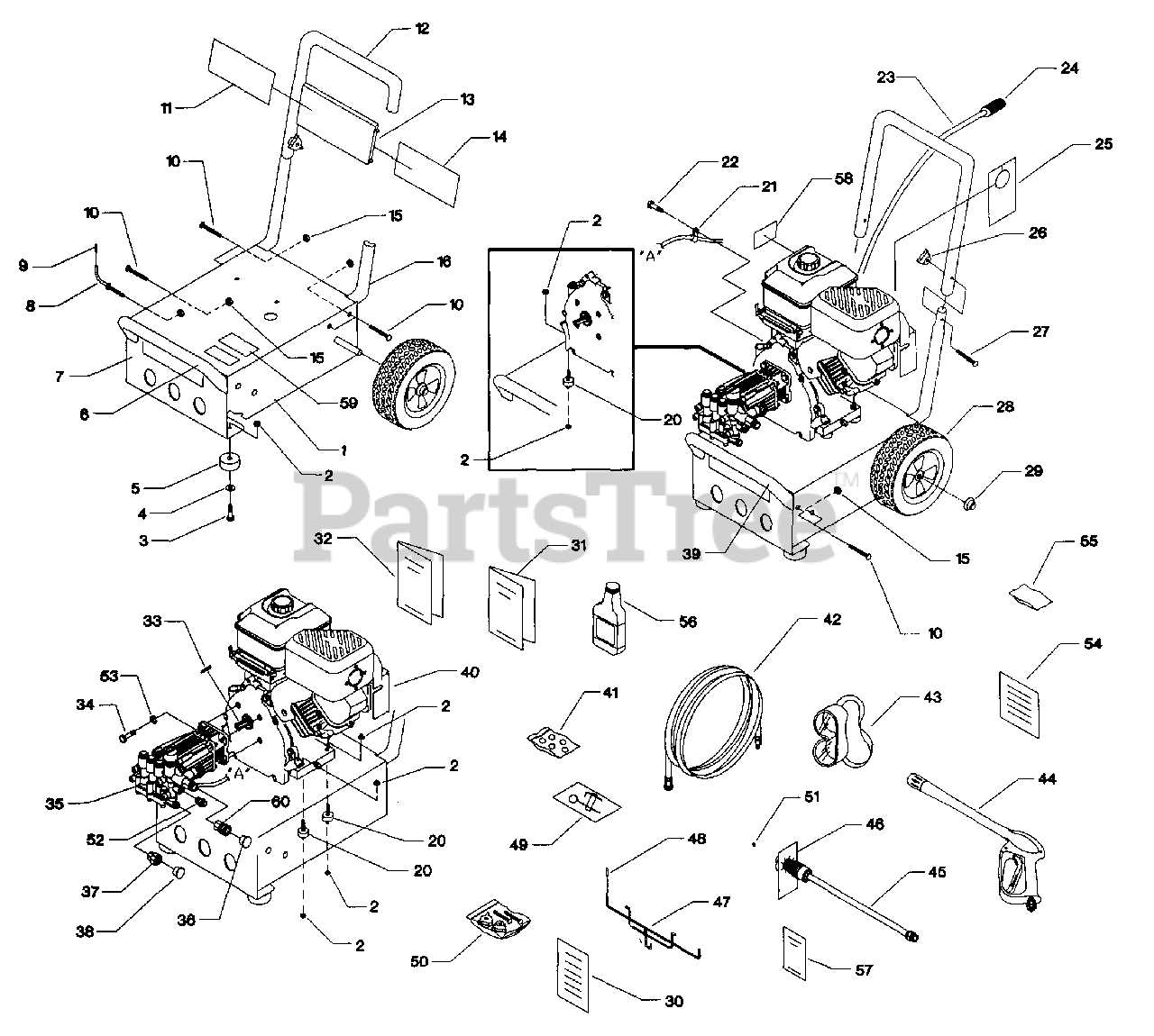 generac pressure washer parts diagram