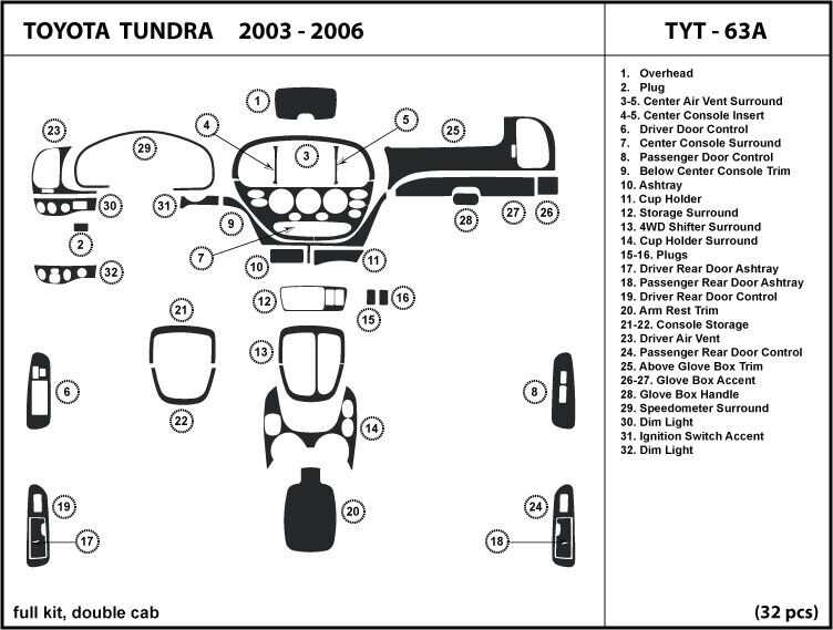 2000 toyota tundra parts diagram