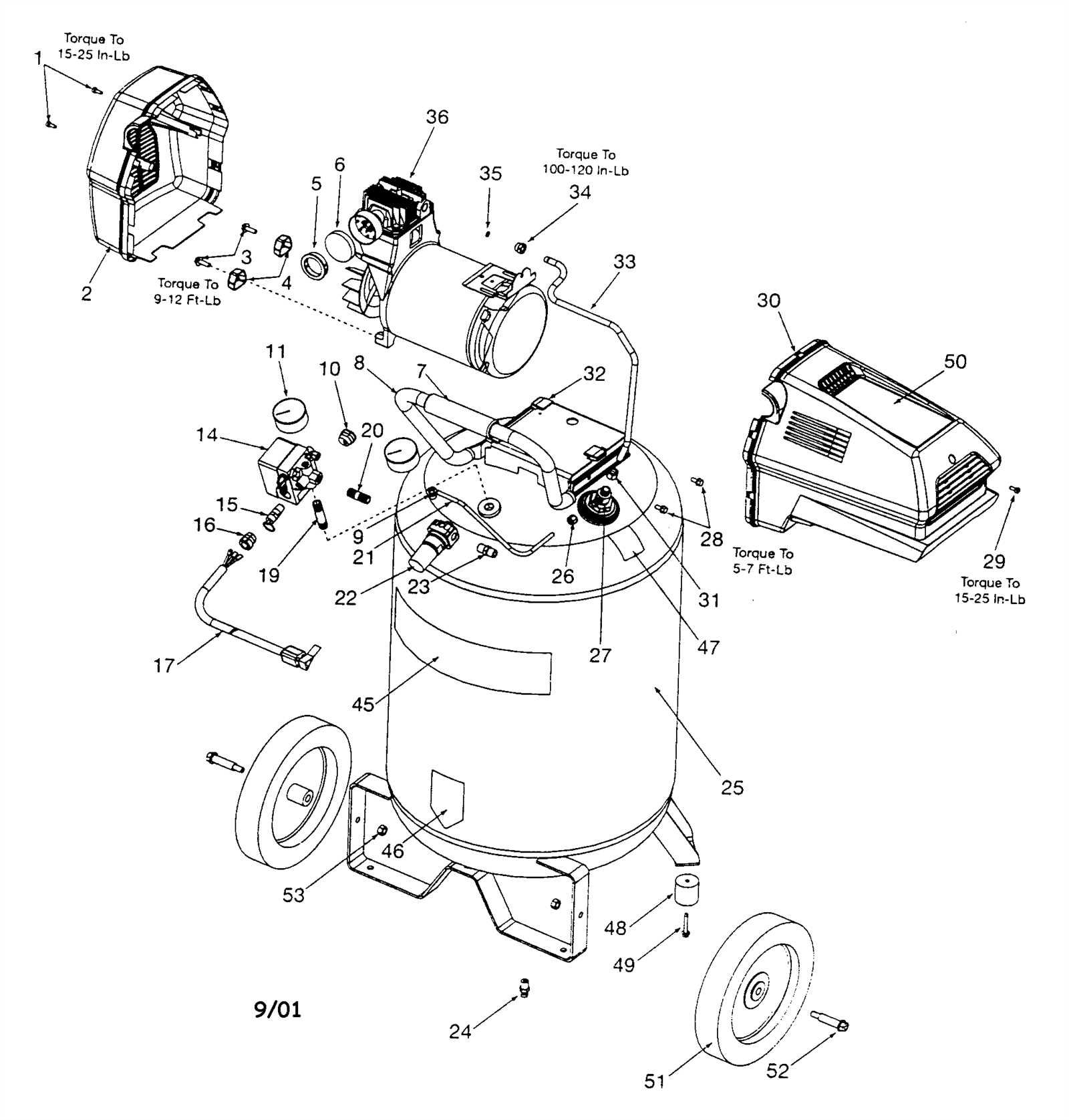 diagram air compressor parts