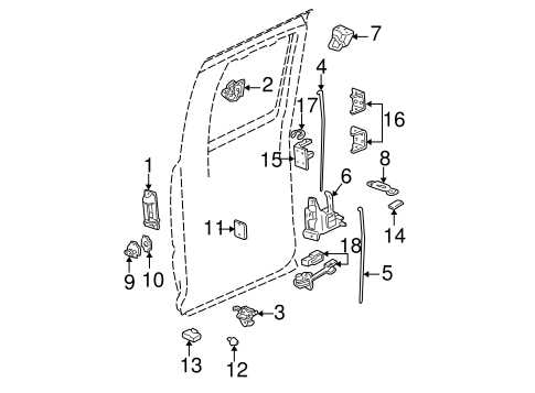 2004 chevy silverado door parts diagram