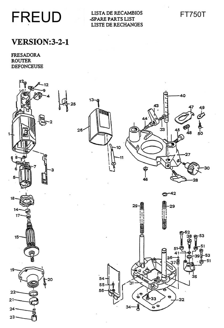 freud router parts diagram