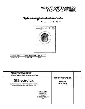 frigidaire front load washer parts diagram