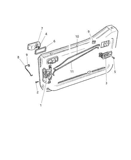 front door lock parts diagram