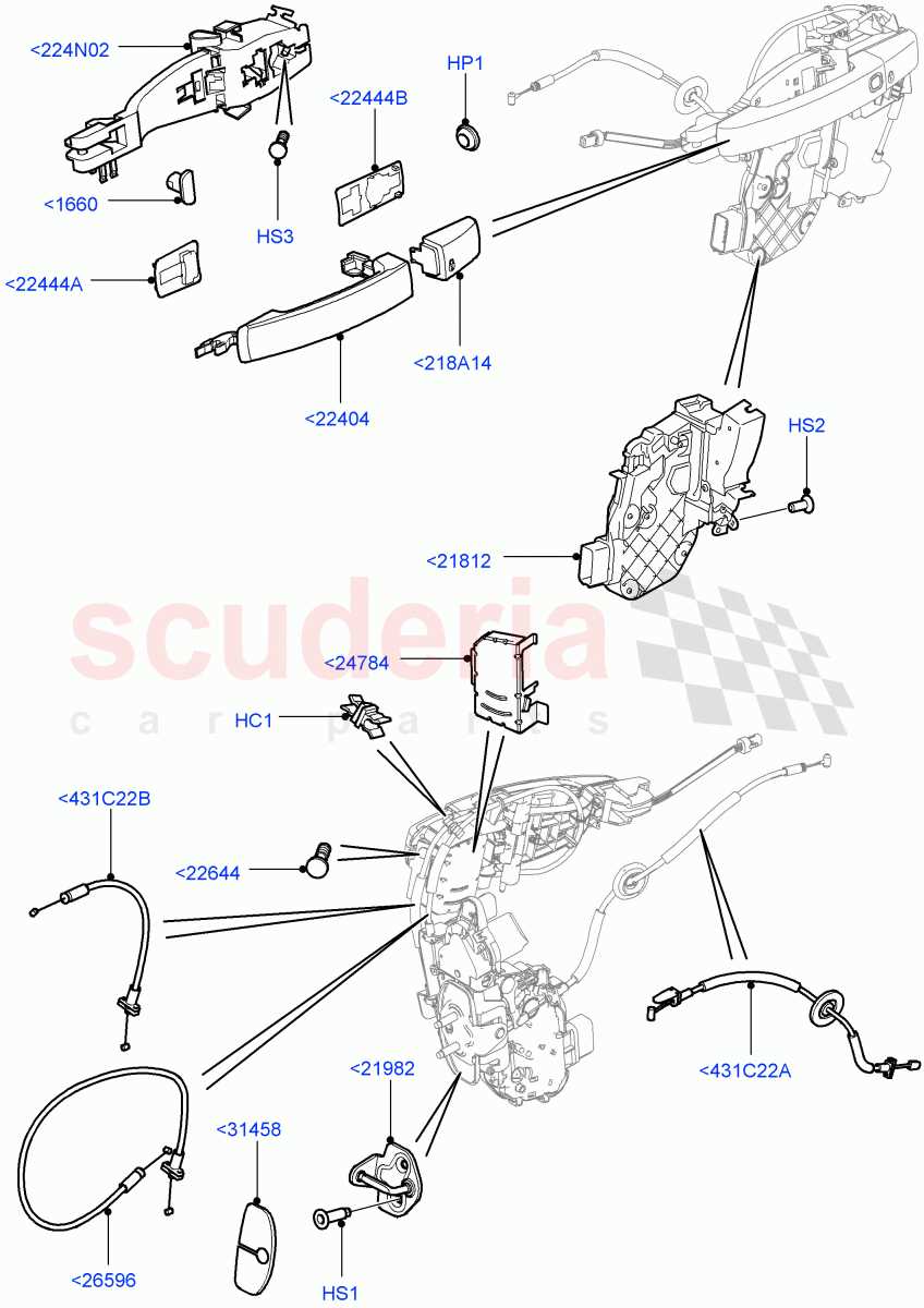 front door lock parts diagram