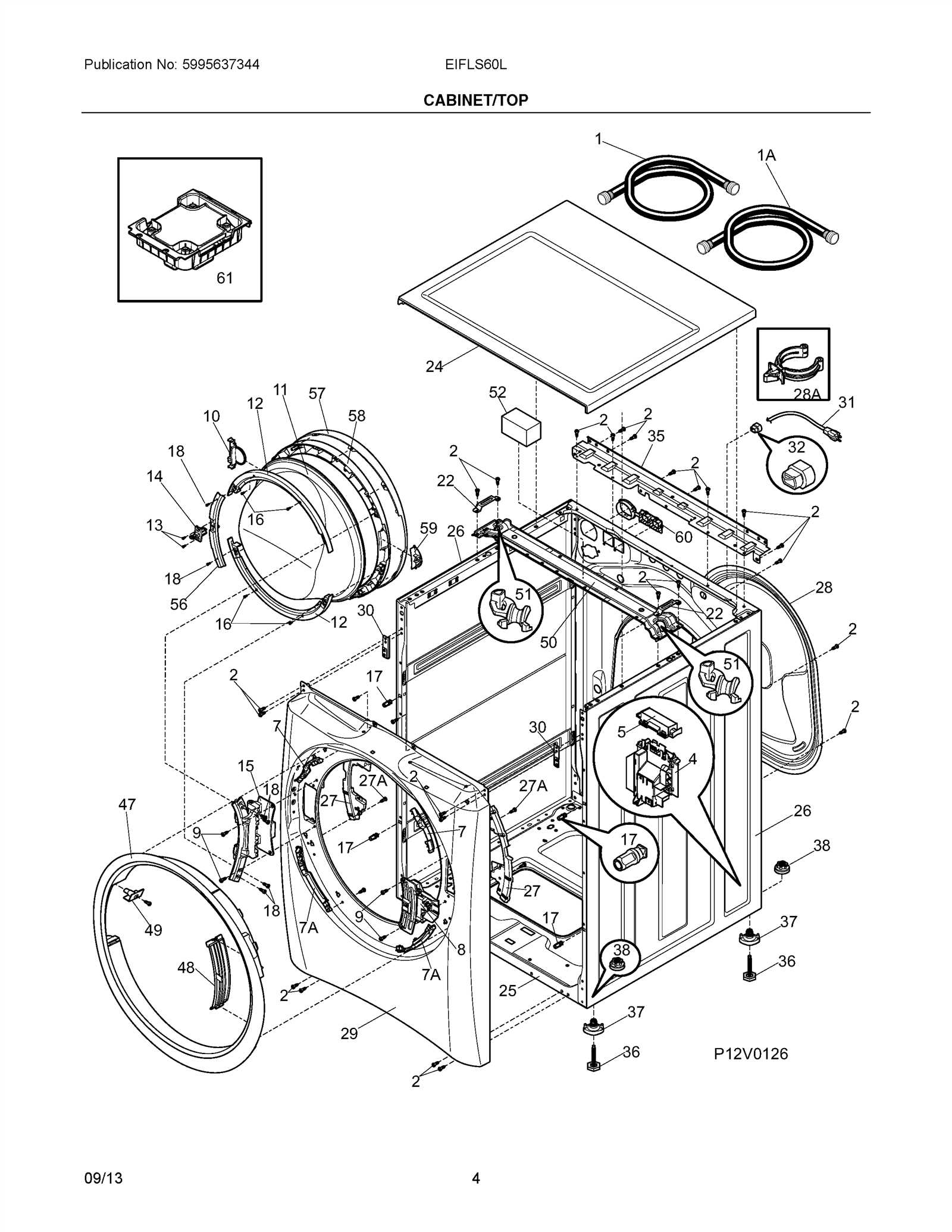 front load washing machine parts diagram