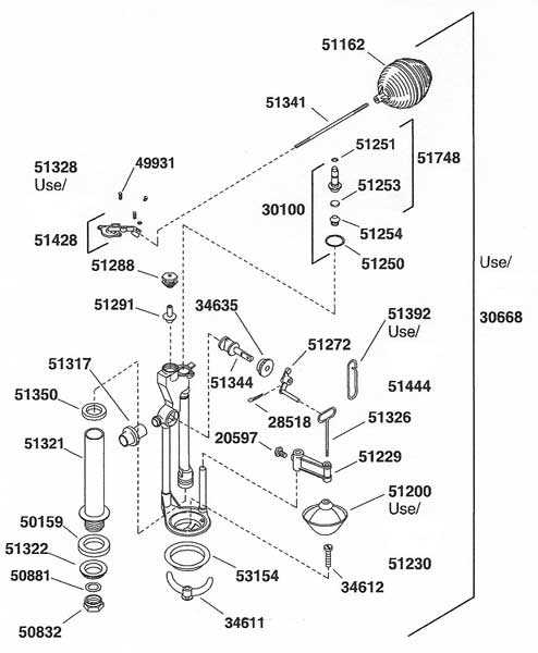 kohler flush valve parts diagram