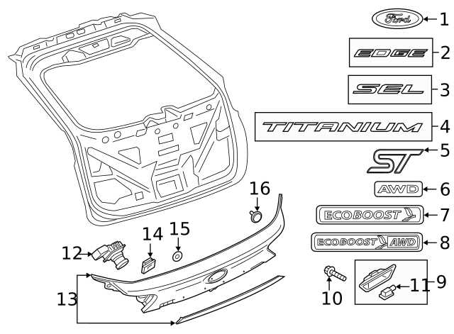 2017 ford edge parts diagram