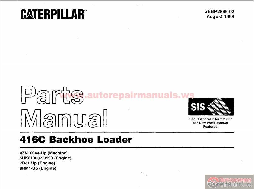 cat 416 backhoe parts diagram