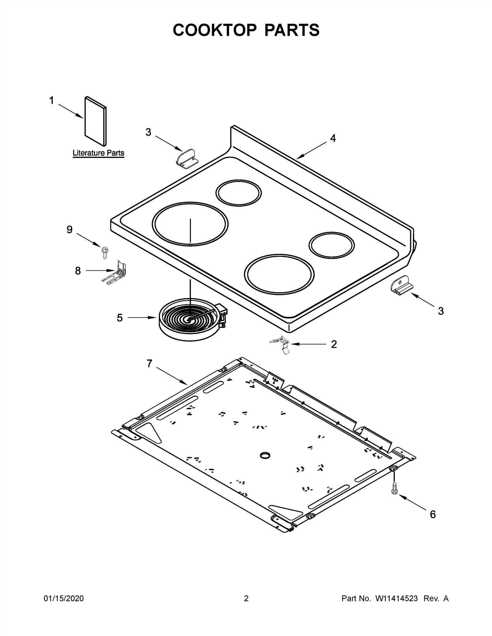 gas range parts diagram