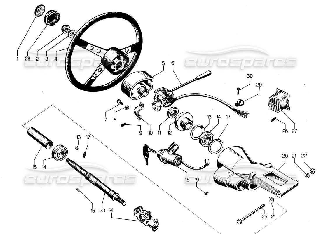 steering column parts diagram