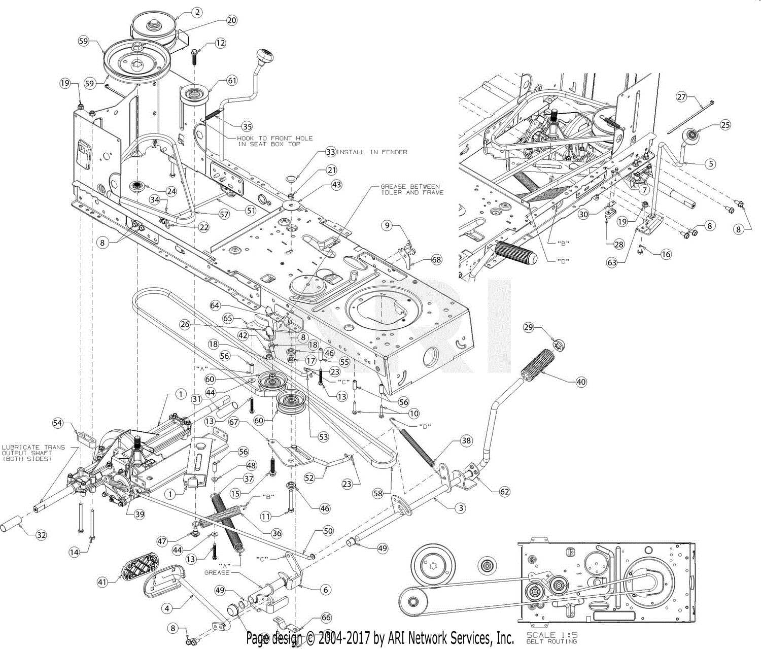 troy bilt bronco riding mower parts diagram