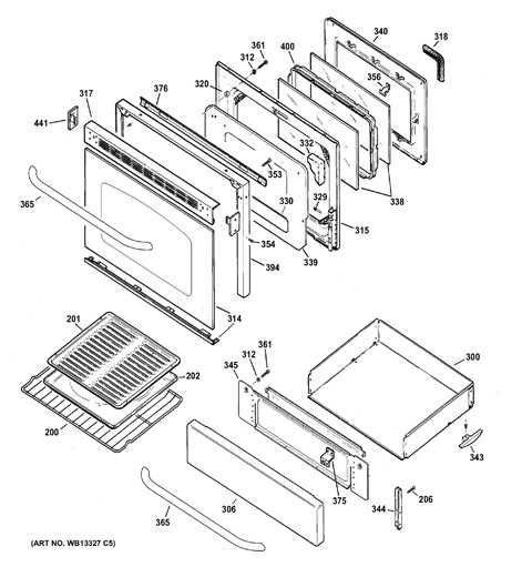 ge gas range parts diagram