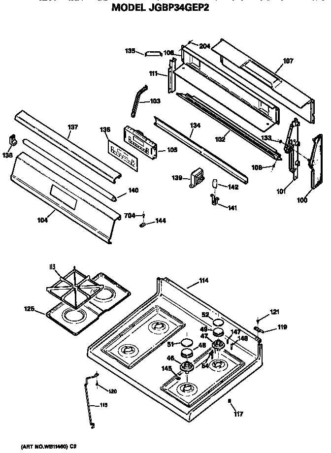 ge profile gas cooktop parts diagram