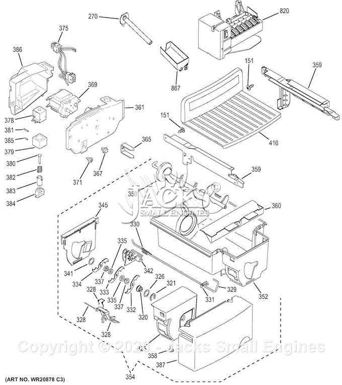 ge side by side refrigerator parts diagram